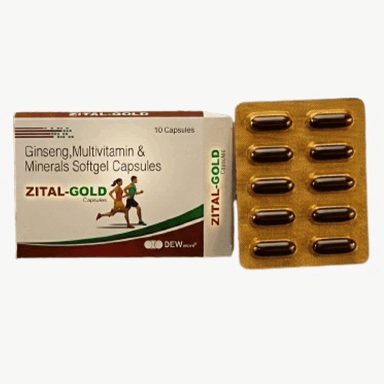 Zital Gold Capsules Dew Drops product packaging